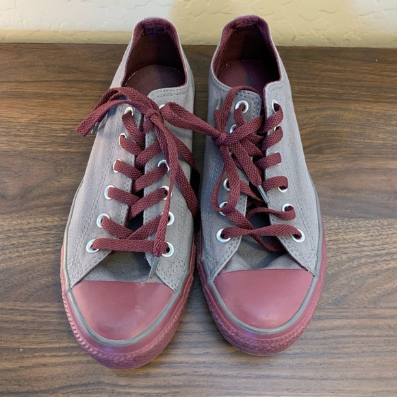 Converse Other - Converse All-Star Gray and Maroon Size 8